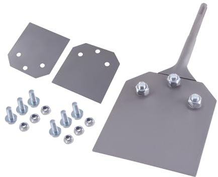 CNCYEAH SDS Plus, scalpello per stucco, scalpello per piastrelle, 250 x 100 mm, raschietto per vernice, con 2 lame di ricambio e viti per rimuovere la colla per pavimenti in linoleum