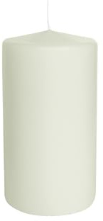 Juego de 12 velas, diámetro 6 cm, altura 10 cm, color crema. Cereria di Giorgio