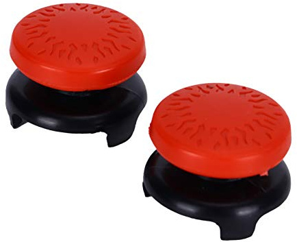 Kelepu Thumbstick 4 Colores Disponibles Accesorios de Silicona Suave Reemplazo de empuñaduras para Pulgar Stick Joystick Controller Gamepad Key Cap para PS5s Game Joystick 1 par (Rojo)