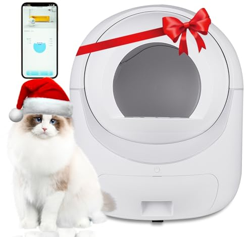 Selbstreinigende Katzentoilette, 70L Katzenklo Selbstreinigend, Geruchsbeseitigerin/Sensoren/APP-Steuerung Selbstreiniges Katzenklo, Automatische Elektrisches Katzenklo, für Mehrere Katzen