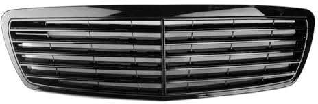 DZSMACHENGSM Kühlergrill vorne Auto Front GrilleStyle Grill Für Mercedes Für Benz W211 E KLASSE E200 E320 E350 E55 2002 2003 2004 2005 2006 ABS Glänzend Schwarz Lüftungsgitter