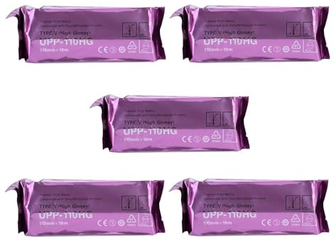 5 rotoli di carta ultrasonica compatibile UPP-110HG ultra lucida per stampante in bianco e nero