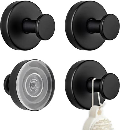 Indrnif 4 Stück Saugnapf Haken,Extra Stark Saugnapf Haken Badezimmer Saughaken,Belastbar 5kg Ohne Bohren,Saughaken Handtuchhalter,Saugnapf Haken Badezimmer Saugnäpfe Handtuchhaken Bademantelhaken