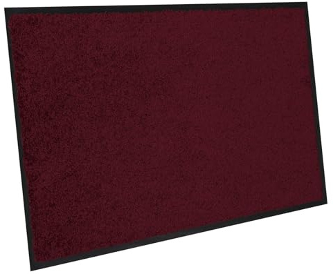 ANRO Dörrmatta smutsfångande matta med gummikant drottning dörrmatta för ytterdörr inomhus och utomhus halkfri bordeaux 60 x 80 cm