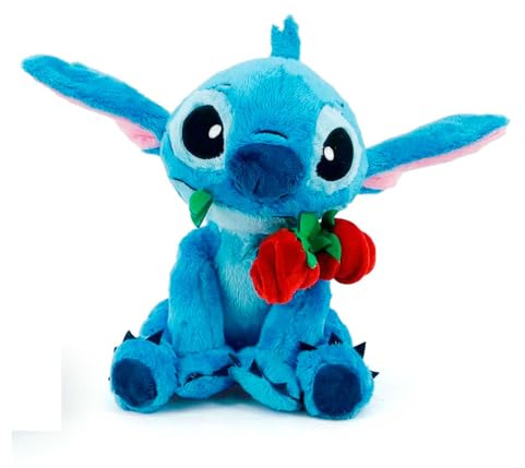 Lilo & Stitch Pluche - Met Roos - 25 cm