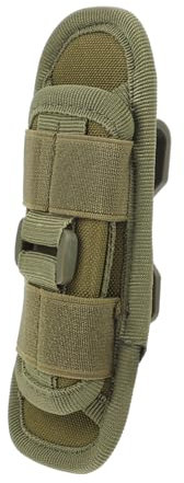BESTonZON Pochette de Ceinture en Nylon Extensible et Rotative pour Lampe Torche Portable, Étui pour Chasse et Camping Fixation Réglable