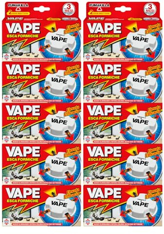 Esca Formiche Insetticida Elimina Intero Nido Colonia Prodotto Biocida Vape | Efficace 3 Mesi per Interni ed Esterni - 20 Esche