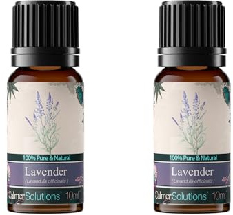 Calmer Solutions Lavender Essential Oil 10ml – Relaxing & Restorative – Pure Oil for Sleep, Calm & Skin – Steam Distilled & UK Made