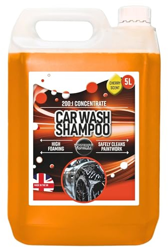 5L Car Wash Shampoo Detailing Cleaner Care Vehicle Cleaning Soap Remove Grime Road Dirt Cherry Scent (1 x 5 Litres)
