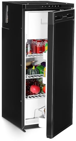 ISINEVER 90L Kompressor Kühlbox, Mini-Kühlschrank mit APP-Steuerung 12/24V DC Kühlbox Auto, LED-Leuchten, Schnelle Kühlung, bis -20℃ Kompressor Kühlschrank mit Gefrierfach für Auto, Camping, Reisen