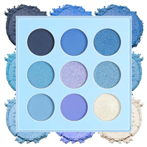 ALIIP Sombras de Ojos Azul, Paletas de Sombras de Ojos Profesionales