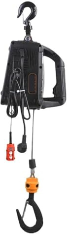 Verricello Elettrico Paranco elettrico portatile con piccola gru per carichi pesanti con micro argano telecomandato per il sollevamento del garage domestico Paranco Elettrico(Black 500kg Load,220V)