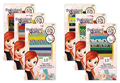 BUKI France 5413 - Professional Studio Mode - Selbstklebende Stoffe Packung mit 6 Stück