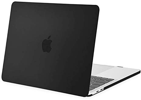 MOSISO Kompatibel mit MacBook Pro 13 Zoll Hülle M2 M1 2026 2025 2024-2016 | Ultradünne, Kunststoff Hartschale für MacBook Pro 13 Hülle A2338 A2289 A2251 A2159 A1989 A1706 A1708, Schwarz