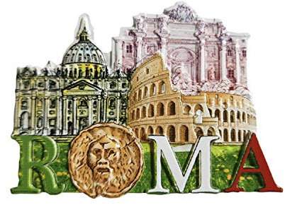 Imán de resina 3D para nevera de Roma, Italia, recuerdo de viaje, hecho a mano, decoración para el hogar y la cocina, colección de imanes para nevera, regalo