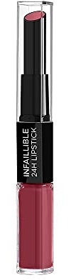 L'Oréal Paris L'Oreal Paris Infaillible 2-Step 804 Metro Proof Rose, Lippenstift für 24 Stunden volle Lippen mit feuchtigkeitsspendendem Lippenpflege-Balsam
