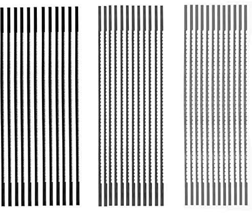 FOXBC 5 Inch Plain End Scroll Saw Blade Set, 36 Pack (28TPI, 12 TPI, 10TPI)