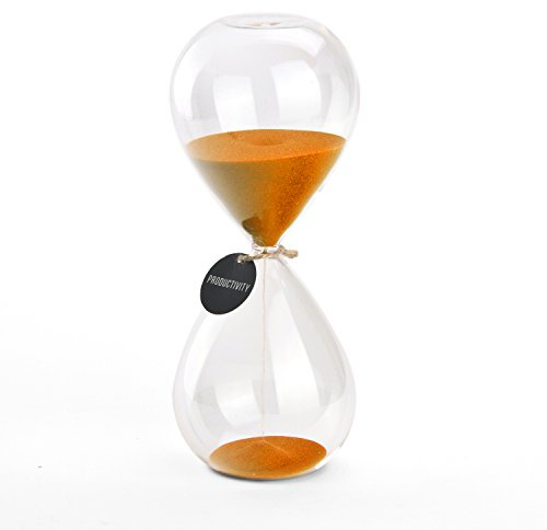 Hourglass Sand Timers, Colorful and Fashion, Biloba Sand Timer Inspired Glass 3mins / 5mins / 15mins / 30mins / 45mins / 60mins for Home, Office Desk Decor
