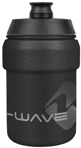 M-Wave 350 ml Trinkflasche, Fahrradflasche, Kunststoff, schwarz, mit Skala, PBO 350