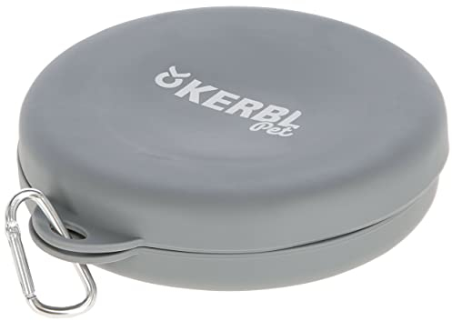 Kerbl Pet Faltbarer Reisenapf, grau, 2 x 300 ml,