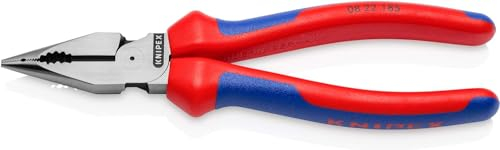 KNIPEX Needle-Nose Combination Pliers with Comfort Handles 185 mm, 08 22 185