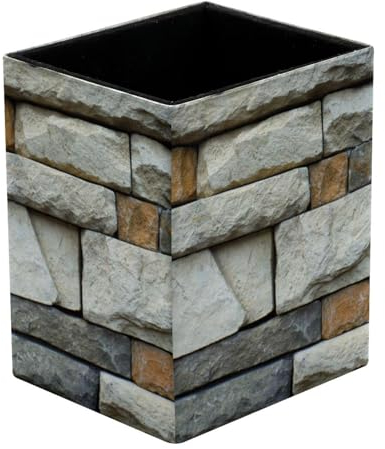 VAPOKF Stifthalter für den Schreibtisch, Grau und Braun, Beton, Ziegel, Wanddrucke, Stifthalter, Stiftehalter, Make-up-Pinsel, Aufbewahrung, Schreibtischbedarf, Organizer für Zuhause und Büro