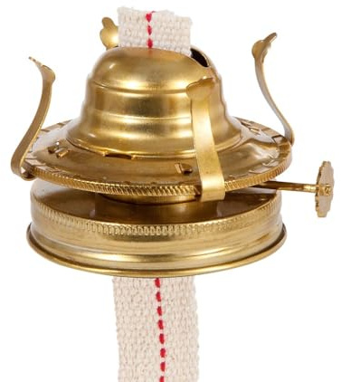 B&P Lamp® #2 Kerosene Lamp Burner for Mason Jars and Fruit Jars to DIY Oil Lamp, Weathered Brass Finish