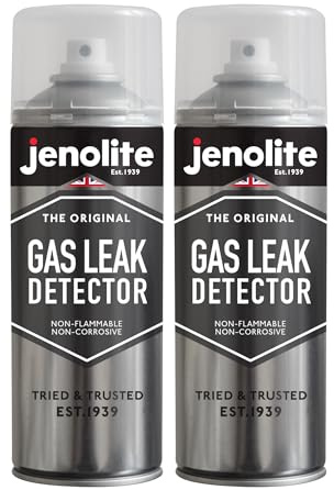 JENOLITE Gas Leak Detector Spray | Non-Flammable & Non-Corrosive | 2x400ml | Detect Leaks in Heating, Plumbing, Air Conditioning & More | DVGW Certified
