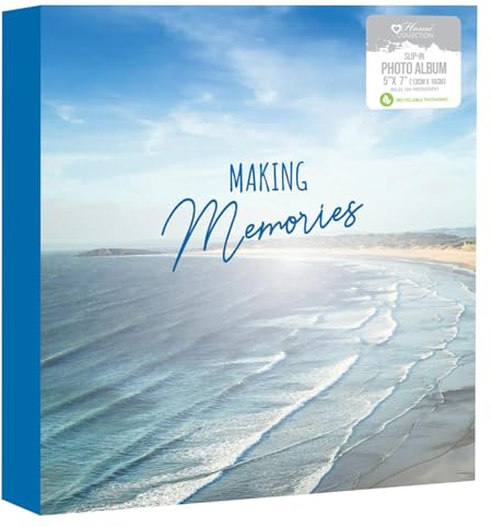 Home Collection Beach Design Slip In Memo Photo Album 104 Photos 5 x 7 Holiday Family 28 x 25cm