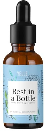 Yelle. Skincare – Rest in A Bottle – Natural Sleep Support with Organic Valerian Root Extract and Vegetable Glycerin – Helps Promote Restful Sleep and Relaxation – 2oz Dropper Bottle