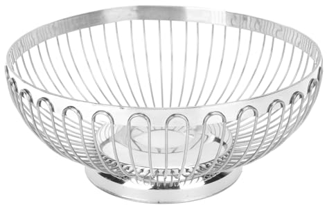 Cesta de Frutas de Acero Inoxidable para Encimera de Cocina, Espejo Decorativo, Contenedor de Frutas Pulido, Frutero con Patas para Encimeras, Decoración del Hogar, Plato para Servir, Mesa(2400ml)