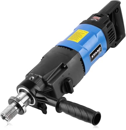 STAKO Profi Hand-Kernbohrmaschine mit leistungsstarkem 2300-Watt-Motor – Max. Bohrdurchmesser Ø 165–202 mm – Gewicht 6 kg – Diamant-Kernbohrgerät für Beton mit PRCD – Kernbohreinheit mit 3 Gängen