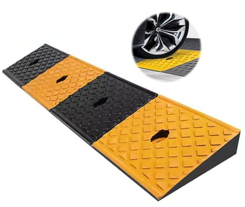 ZSXZCBDQ Tragbare Schwellenrampe. rutschfeste Vollgummi-Rollstuhlrampe. Bordsteinrampe, Geeignet Für Innen- Und Außenrollstühle, Fahrräder, Motorräder, LKWs(100 * 15 * 3cm)