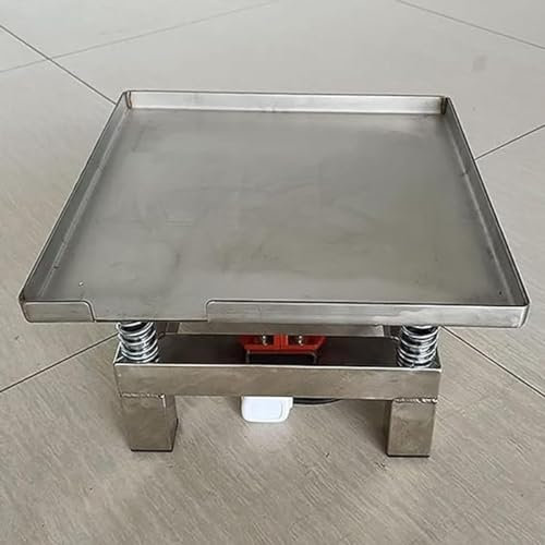 SHJDBF Kleiner Betonrüttler, Betonrüttler, Vibrationsprüfblock, Vibrationsplattform, Mini-Vibrationstisch, aus Edelstahl, 3000 U/min,35x35CM (Size:110v)