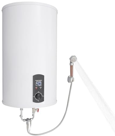 Scaldacqua Elettrico da 120 Litri, Scaldacqua Hung, Serbatoio Orizzontale, 30-75 °C, Riscaldamento Rapido Con Pulsante Pre-Termostato