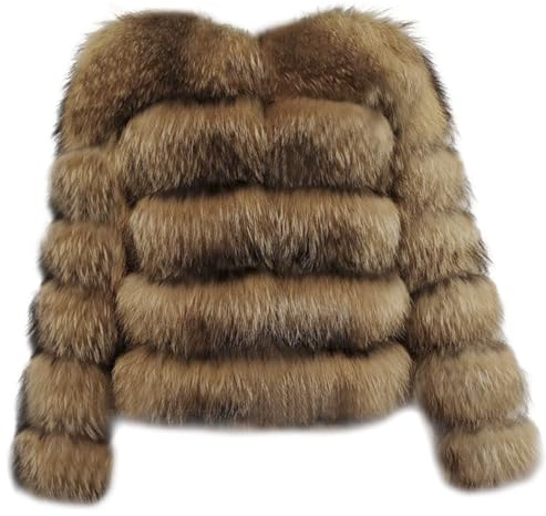 loveimgs Women Warm Fluffy Cropped Puffer Jacket Faux Fur Coat Crop Parka Collarless Winter Teddy Bear Coat Overcoat (X-Large, Raccoon)