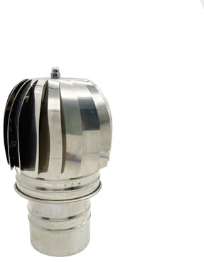 Sombrero Chimenea Giratorio de Acero Inoxidable, Sombrero Extractor de Humo Giratorio para Chimeneas, Campanas y Estufas (150mm)