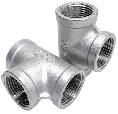 1/8'' - 2'' NPT Innengewinde 304 Edelstahl Gleich 3 Wege T-Typ Wasserrohrverschraubung SS304 Verbindungsstück(2)