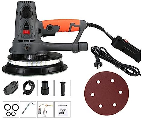 Trockenbauschleifer, 1250W Trockenbauschleifer Wandpoliermaschine Schleifen Tragbare einstellbare LED-Lichtwandspachtelpoliermaschine,Kein Dead-Corner-Trockenbauschleifer(Style 1)