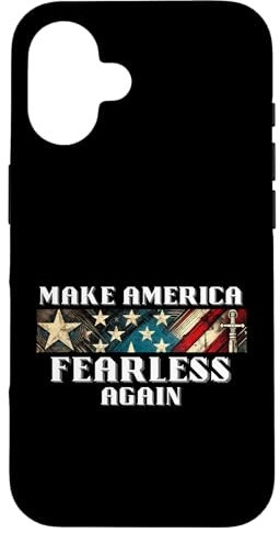Macht Amerika wieder furchtlos USA Stars & Stripes Hülle für iPhone 16