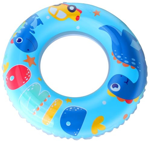 Anello da Nuoto Gonfiabile per Bambini Piscina, PVC Swimming Ring Kids, Ciambelle Gonfiabili Mare - Ideale per Feste in Piscina (Dinosauri carini)