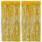 Alaoo Cortina Decoracion Fiesta, 2PCS Cortinas de borlas de Papel de Aluminio, Cortinas de Espumillón, Cortina Fiesta, Decoración de Fiestas, Decoración de Cumpleaños, Navidad, (2M Dorado)