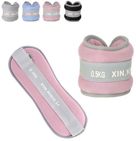 Paire de poids de cheville réglables en néoprène de 0,5 à 2 kg pour homme et femme, Pilates, fitness, course, marche, gym, musculation, poignet et jambe