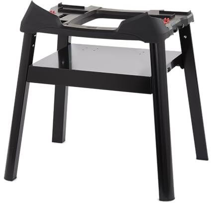 Weber Kompakter Ständer, kompatibel mit Allen Weber Q Modellen, Leichter Grillständer mit Ablageregal, werkzeuglose Montage - Schwarz (3400855)