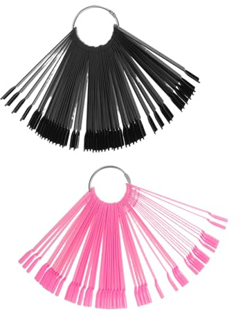 Anneome 200 Stück Nagelmuster Nagel-Übungskarte Gelpolierständer Präsentationsbuch für Nagelfarben Nagelfarben-Anzeigetafel Farbkartenfach für Nägel Gel-Nagellack-Organizer Kunststoff