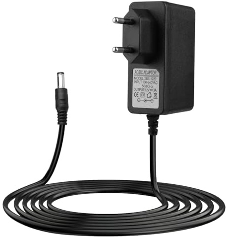 Adaptador de Alimentación 12V 3A 36W con Cable de 1.5m y Enchufe DC 5.5x2.5mm, Cargador Universal para Cámaras de Seguridad CCTV, Tira de Luce LED, Router, Monitore LCD y Más Dispositivos Electrónicos