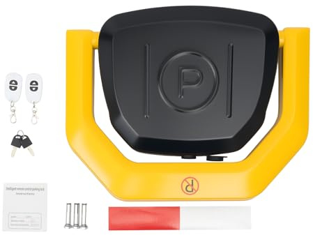 Blocco parcheggio pieghevole con telecomando, blocco parcheggio parcheggio IP67 impermeabile con funzione di allarme, blocco parcheggio per garage privato