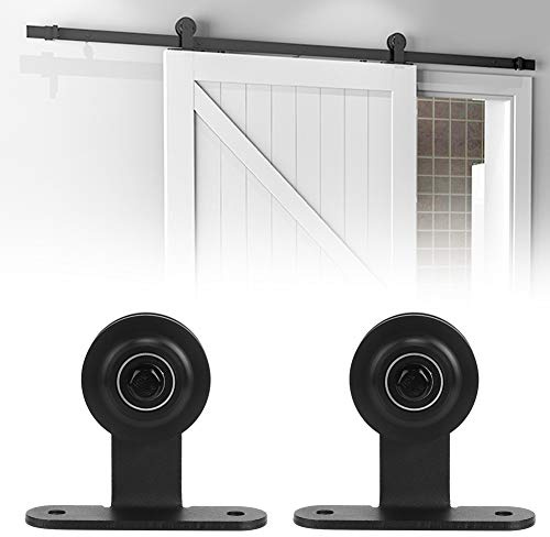 Zerodis Kit Hardware per Porta Scorrevole per Porta del Fienile della Serra Agricola, Set di Binari per Ruote Sospese, 1 Paio di Serra