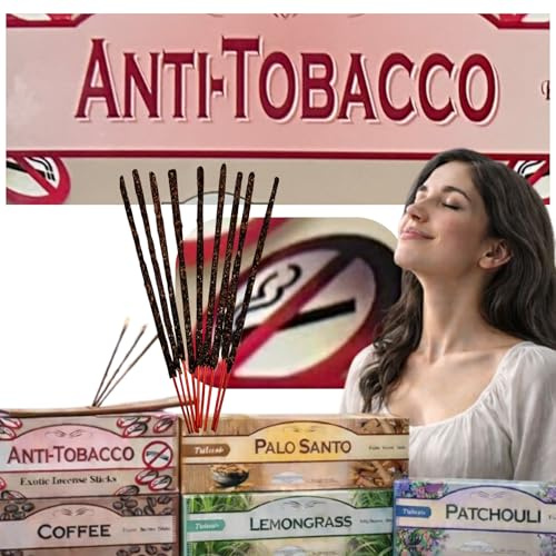 Elimina Olor a Tabaco y Humo - Pack 6 Inciensos Naturales Aromáticos en Varillas con Fragancias Variadas Sorpresa | Ambientador Hogar Casa Oficina | Purifican el Ambiente Aroma Natural contra el Humo