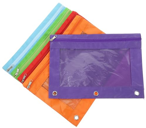 MAGICLULU Bolsa para Carpeta de 3 Anillas Oxford 5 Piezas Multicolor Bolsa de Documentos y Estuche para Lápices Gran Capacidad para Oficina y Material Escolar